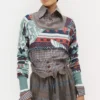 Broken Fair Isle Cropped Top