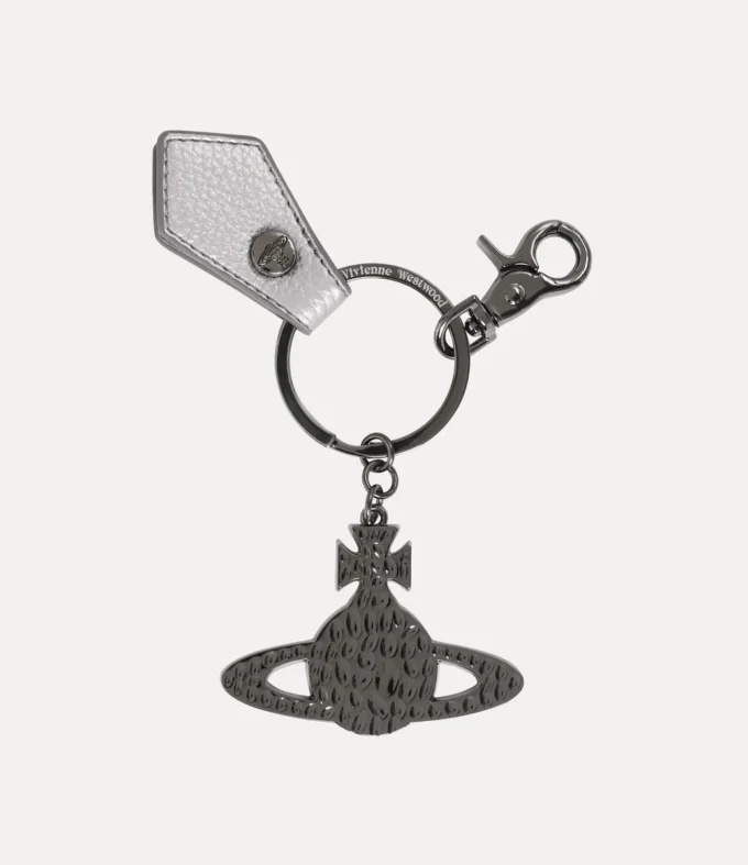 Hammered Orb Keyring