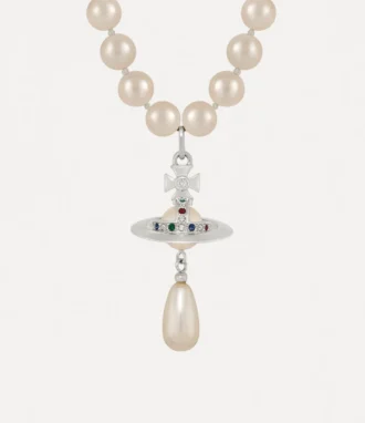 One Row Pearl Drop Choker